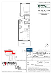 rzut mieszkanie na sprzedaż 40m2 mieszkanie Warszawa, Mokotów, Antoniewska 3B