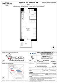 rzut mieszkanie na sprzedaż 28m2 mieszkanie Warszawa, Powstańców Śląskich