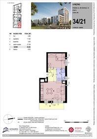 rzut mieszkanie na sprzedaż 43m2 mieszkanie Poznań, Komandoria, Świętego Michała 36