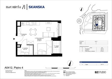 rzut mieszkanie na sprzedaż 36m2 mieszkanie Kraków, Krowodrza, ul. Mazowiecka 21