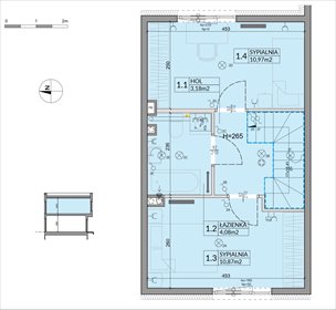 rzut dom na sprzedaż 62m2 dom Łódź, Mały Skręt