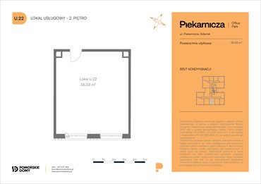 rzut mieszkanie na sprzedaż 55m2 mieszkanie Gdańsk, Morena, Piekarnicza 6