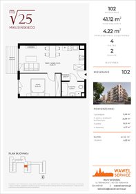 rzut mieszkanie na sprzedaż 41m2 mieszkanie Katowice, Mikusińskiego 25