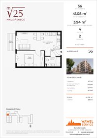rzut mieszkanie na sprzedaż 41m2 mieszkanie Katowice, Mikusińskiego 25