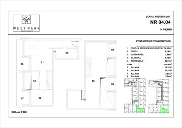 rzut mieszkanie na sprzedaż 58m2 mieszkanie Kołobrzeg, Wylotowa 6