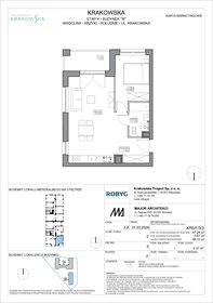 rzut mieszkanie na sprzedaż 47m2 mieszkanie Wrocław, Krzyki, Krakowska 112