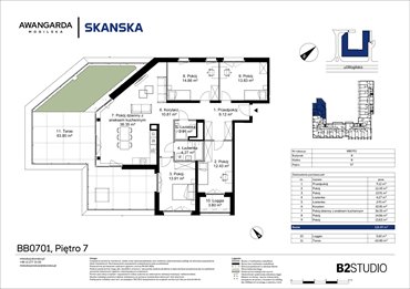 rzut mieszkanie na sprzedaż 118m2 mieszkanie Kraków, Prądnik Czerwony, Mogilska 126