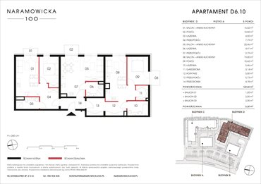 rzut mieszkanie na sprzedaż 122m2 mieszkanie Poznań, Winogrady, Naramowicka 100