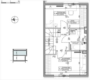 rzut dom na sprzedaż 62m2 dom Łódź, Mały Skręt