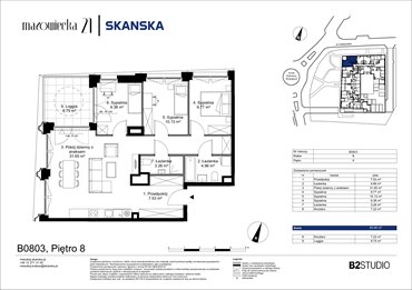 rzut mieszkanie na sprzedaż 84m2 mieszkanie Kraków, Krowodrza, ul. Mazowiecka 21