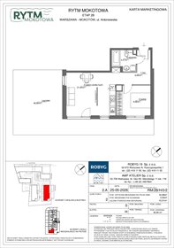 rzut mieszkanie na sprzedaż 43m2 mieszkanie Warszawa, Mokotów, Antoniewska 3B