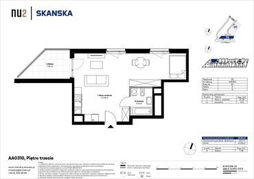 rzut mieszkanie na sprzedaż 41m2 mieszkanie Warszawa, Wola, Kolejowa