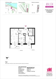 rzut mieszkanie na sprzedaż 49m2 mieszkanie Poznań, Rataje, ul. Klemensa Mikuły 1 i 3