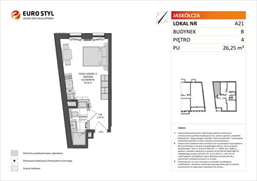 rzut lokal użytkowy na sprzedaż 26m2 lokal użytkowy Gdańsk, ul.Jaskółcza