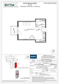 rzut mieszkanie na sprzedaż 32m2 mieszkanie Warszawa, Mokotów, Antoniewska 3B