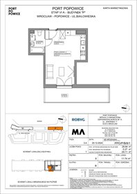 rzut mieszkanie na sprzedaż 29m2 mieszkanie Wrocław, Fabryczna, Białowieska 91a