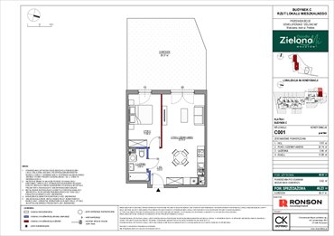 rzut mieszkanie na sprzedaż 46m2 mieszkanie Warszawa, Mokotów, ul. Polska 10