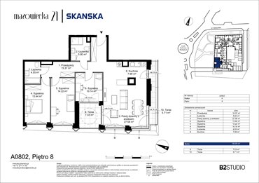rzut mieszkanie na sprzedaż 99m2 mieszkanie Kraków, Krowodrza, ul. Mazowiecka 21