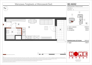 rzut mieszkanie na sprzedaż 30m2 mieszkanie Warszawa, Targówek, ul. Warszawski Świt 12