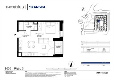 rzut mieszkanie na sprzedaż 36m2 mieszkanie Kraków, Krowodrza, ul. Mazowiecka 21
