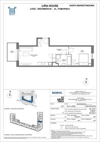 rzut mieszkanie na sprzedaż 40m2 mieszkanie Łódź, Pomorska 108