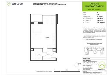 rzut mieszkanie na sprzedaż 36m2 mieszkanie Rumia, Janowo, Błoń Janowskich