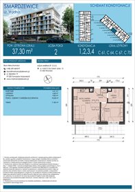 rzut mieszkanie na sprzedaż 37m2 mieszkanie SMARDZEWICE, WODNA