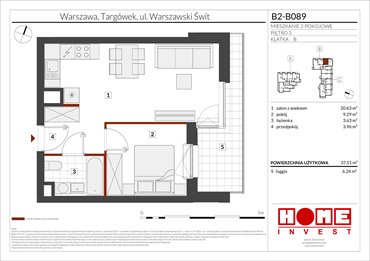 rzut mieszkanie na sprzedaż 38m2 mieszkanie Warszawa, Targówek, ul. Warszawski Świt 12