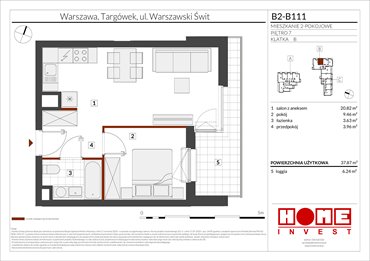 rzut mieszkanie na sprzedaż 38m2 mieszkanie Warszawa, Targówek, ul. Warszawski Świt 12