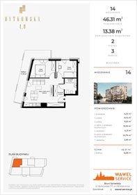 rzut mieszkanie na sprzedaż 46m2 mieszkanie Katowice, Bytkowska