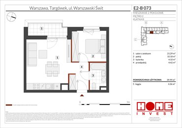 rzut mieszkanie na sprzedaż 40m2 mieszkanie Warszawa, Targówek, ul. Warszawski Świt