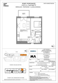 rzut mieszkanie na sprzedaż 42m2 mieszkanie Wrocław, Fabryczna, Białowieska 91a
