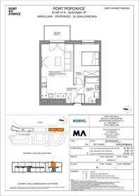 rzut mieszkanie na sprzedaż 42m2 mieszkanie Wrocław, Fabryczna, Białowieska 91a