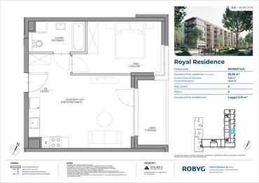 rzut mieszkanie na sprzedaż 39m2 mieszkanie Warszawa, Wilanów, Sarmacka