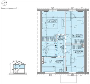 rzut dom na sprzedaż 78m2 dom Sulejówek, Szklarniowa