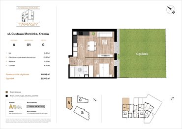 rzut mieszkanie na sprzedaż 41m2 mieszkanie Kraków, Wzgórza Krzesławickie, Gustawa Morcinka