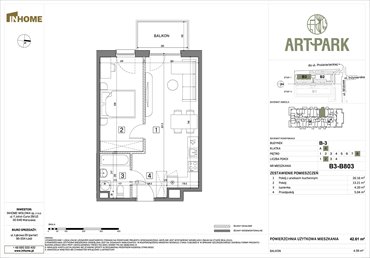 rzut mieszkanie na sprzedaż 43m2 mieszkanie Łódź, Polesie, Wołowa 4A