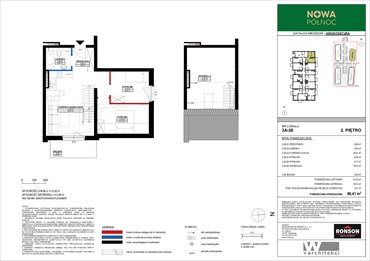 rzut mieszkanie na sprzedaż 65m2 mieszkanie Szczecin, Północ, ul. Modelarska 3/16