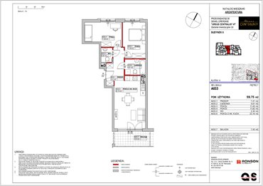 rzut mieszkanie na sprzedaż 60m2 mieszkanie Warszawa, Ursus, ul. Gierdziejewskiego 23