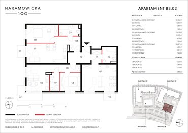 rzut mieszkanie na sprzedaż 128m2 mieszkanie Poznań, Winogrady, Naramowicka 100