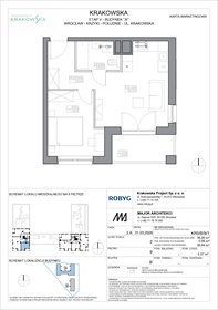rzut mieszkanie na sprzedaż 39m2 mieszkanie Wrocław, Krzyki, Krakowska 112