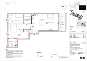 rzut mieszkanie na sprzedaż 61m2 mieszkanie Warszawa, Ursus, ul. Gierdziejewskiego 23
