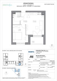 rzut mieszkanie na sprzedaż 40m2 mieszkanie Wrocław, Krzyki, Krakowska 112
