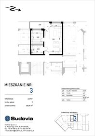 rzut mieszkanie na sprzedaż 38m2 mieszkanie Ełk, Pułaskiego 4