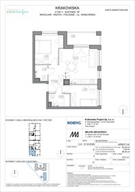 rzut mieszkanie na sprzedaż 55m2 mieszkanie Wrocław, Krzyki, Krakowska 112