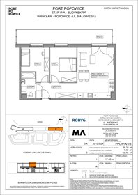 rzut mieszkanie na sprzedaż 59m2 mieszkanie Wrocław, Fabryczna, Białowieska 91a