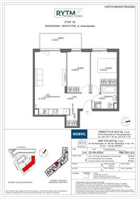 rzut mieszkanie na sprzedaż 55m2 mieszkanie Warszawa, Mokotów, Antoniewska