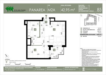 rzut mieszkanie na sprzedaż 43m2 mieszkanie Warszawa, Ursus, Ryżowa