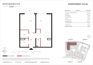 rzut mieszkanie na sprzedaż 77m2 mieszkanie Poznań, Winogrady, Naramowicka 100