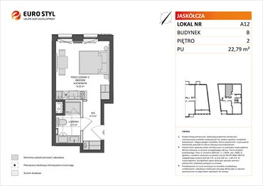 rzut lokal użytkowy na sprzedaż 23m2 lokal użytkowy Gdańsk, ul.Jaskółcza